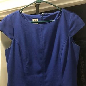 Royal blue full skirt dress. Anne Klein